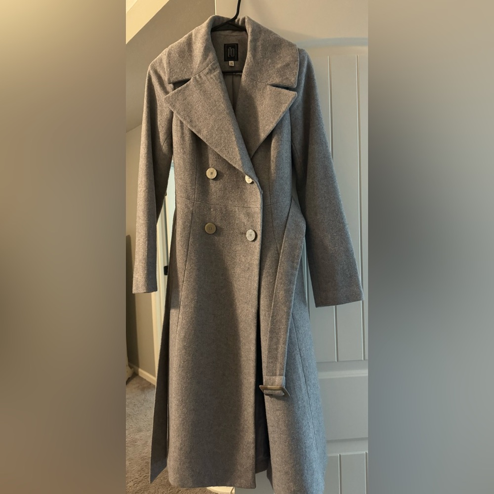 LTD Grey Wool Trench Coat